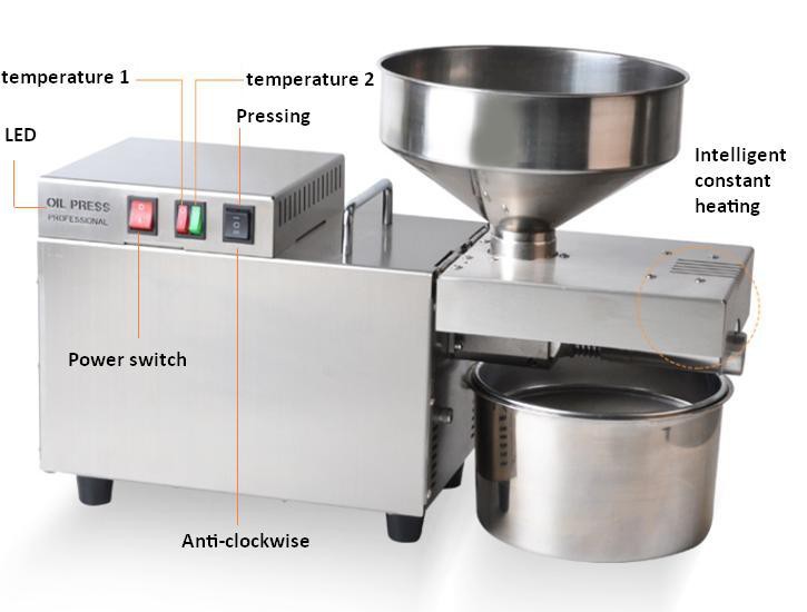 stainless steel oil press machine